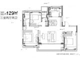 美的天誉_3室2厅2卫 建面129平米