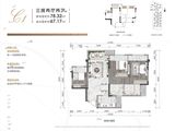 星城原麓_3室2厅2卫 建面78平米