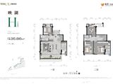 越秀悦映湖山_4室2厅3卫 建面135平米